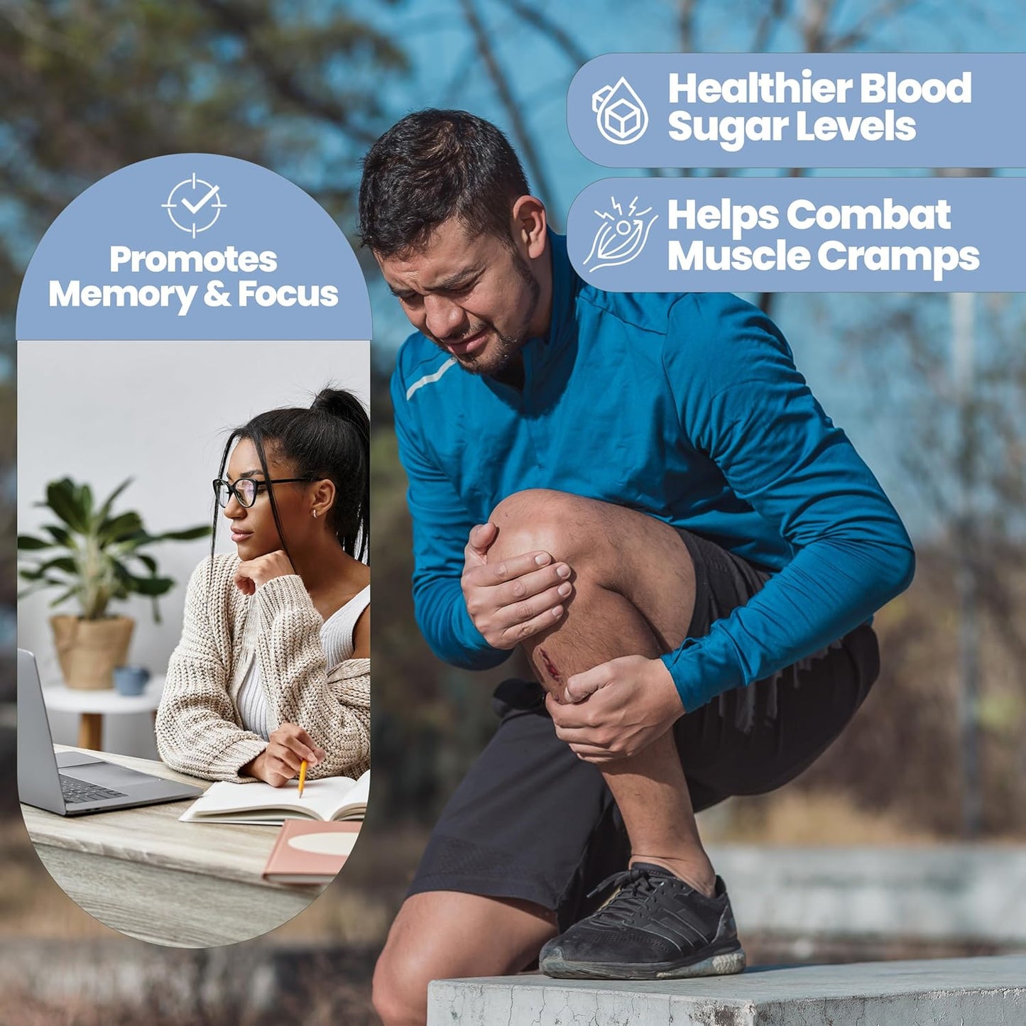 Magnesium Glycinate Gummies 800mg - Sugar Free Magnesium Supplement with Ashwagandha, Lemon Balm Extract & CoQ10 for Sleep, Stress & Muscle Relief & Nerve Health - 60 Gummies (Blueberry Flavor)