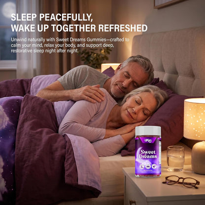 Sweet Dreams Gummies for Adults with Magnesium, Lavender, Chamomile, L-Theanine & Ashwagandha Sleep Supplement Relaxation & Night-Time Support