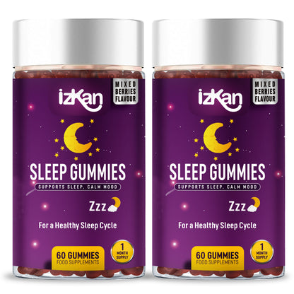 Pro Sleep Gummies for Adults with Magnesium, L-Theanine, 5 HTP, Valerian Root, Passionflower Extract, Glycine, Chewable Sleep Supplement |Sleep Aid| |Calm Mood| Vegan 60 Gummies |Berries Flavour|