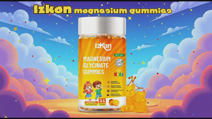 Magnesium Glycinate Gummies for Kids 100mg, Orange Flavored